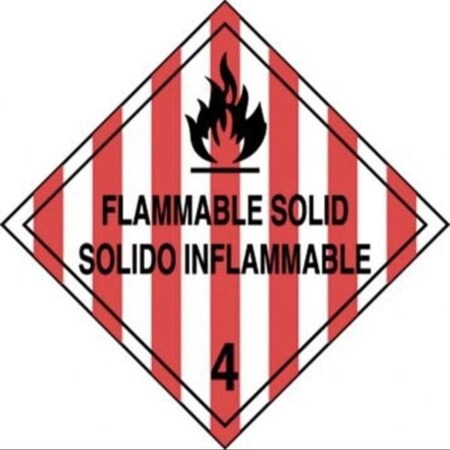 Accuform BILINGUAL DOT PLACARD HAZARD CLASS 4 MPLSP6VS25